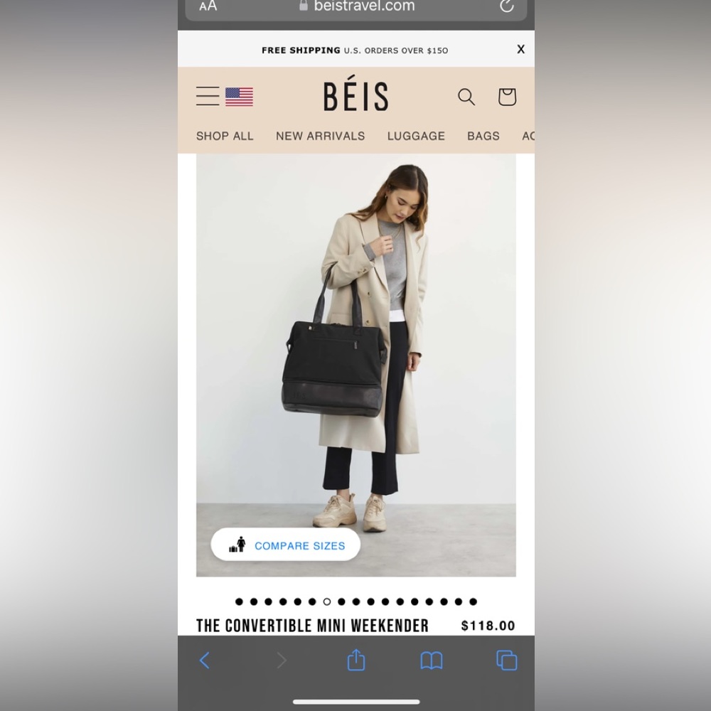 Beis weekender mini bag